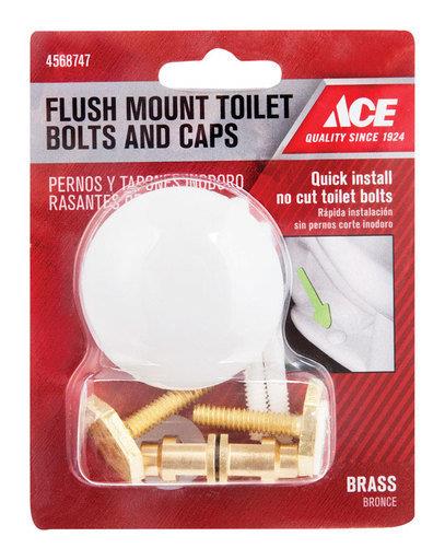 Ace Toilet Bolts Set White Plastic