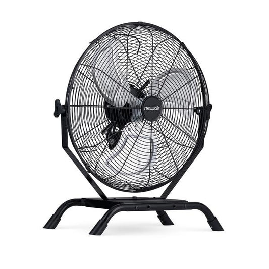 Newair 20 in. Outdoor Rated 2-in-1 High Velocity Floor or Wall Mounted Fan with 3 Fan Speeds and Adjustable Tilt Head - Black