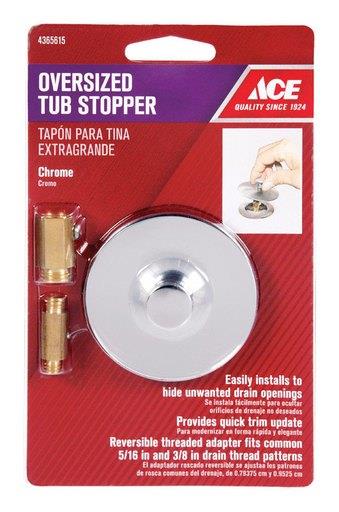 Ace Multi-Size in. Chrome Brass Tub Stopper