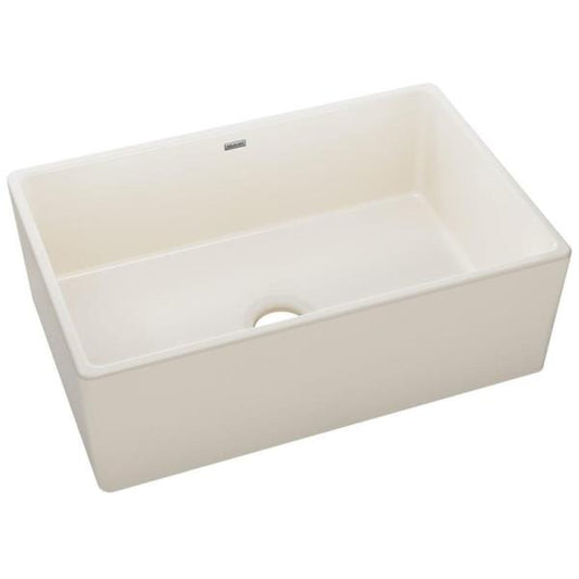 Elkay SWUF28179BI Fireclay 29-7/8" X 19-3/4" X 10-1/16" Single Bowl Farmhouse Sink Biscuit