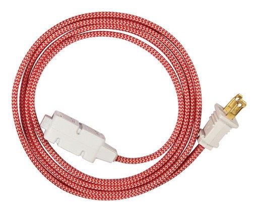 Fabcordz 3539251 6 Ft. 16-2 Indoor Red  White Extension Cord