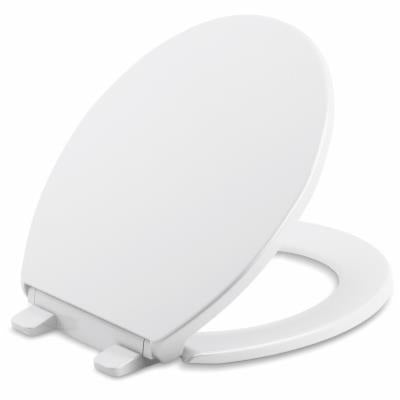 Kohler Brevia Slow Close Round White Plastic Toilet Seat