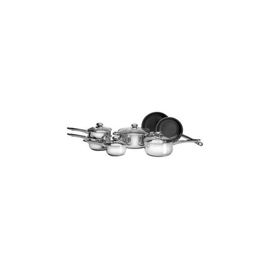 Ragalta Purelife Series 11 Piece Stainless Steel Cookware Set with Glass Lid