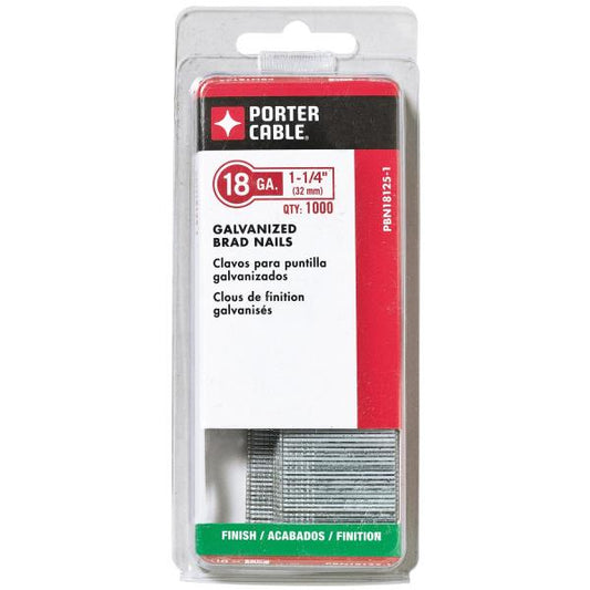 Porter Cable PBN18125-1 1 000 Count 1.25 in. 18 Gauge Brad Nails