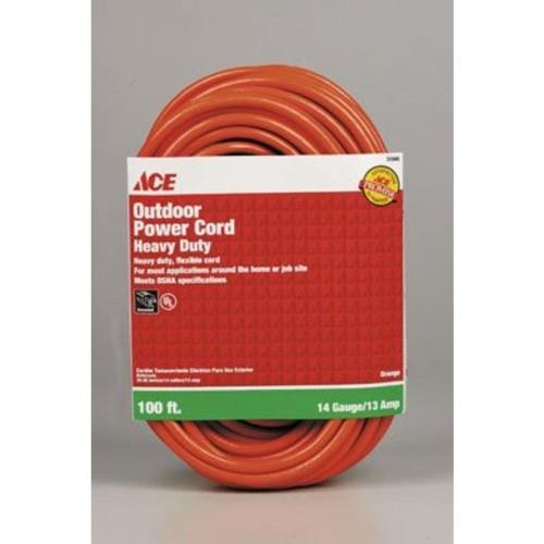 Ace Indoor or Outdoor 100 Ft. L Orange Extension Cord 14/3 SJTW