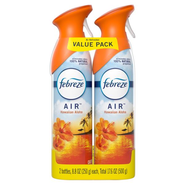 Febreze Odor-Fighting Air Freshener  Hawaiian Aloha  Pack of 2  8.8 Oz Each