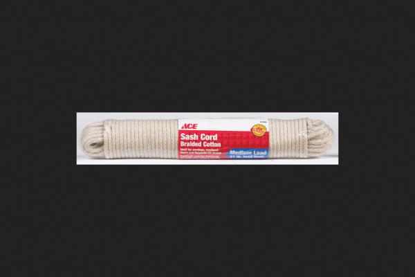 Ace 7/32 in. D X 100 Ft. L White Solid Braided Cotton Cord