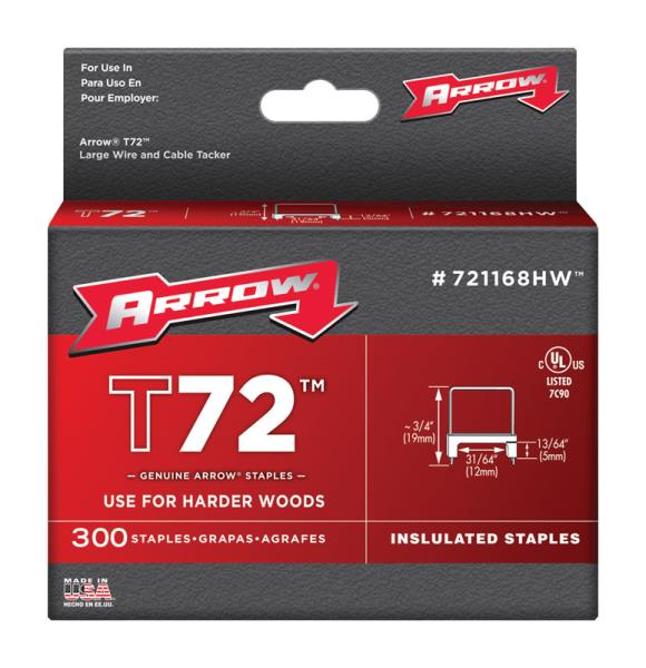 Arrow T72 Insulated Staple 13/64 Inch - 300 Count