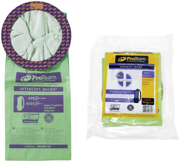 ProTeam Micro Filter Bags Green/Purple 10/Pack (100331) 812348