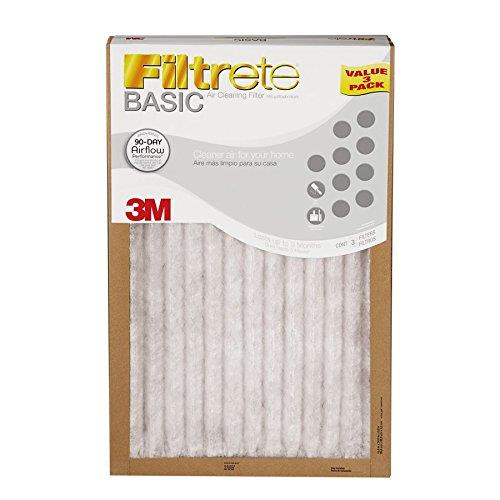 3M FBL03DC-12 Filtrete Basic Air Cleaning Filters (Common: 20-in X 25-in X 1-in; Actual: 19.6-in X 24.6-in X 0.8-in)