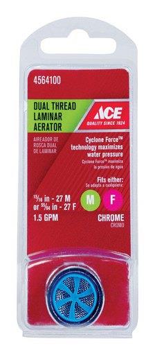 Ace Dual Thread 15/16 in.- 27M X 55/64 in.-27F Chrome Aerator Adapter