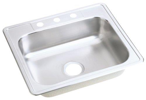 Elkay D125211 Dayton Stainless Steel 25  X 21-1/4  X 6-9/16   Single Bowl Top Mount Kitchen Sink