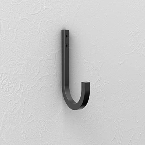 National Hardware 0.98-in Matte Black Steel Universal Hook (2-Pack) V1452 Reed Multipurpose Hook- Matte Black