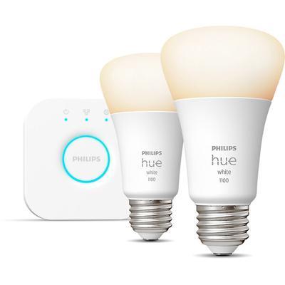 Philips Hue 2pk A19 LED Starter Kit with Bridge White