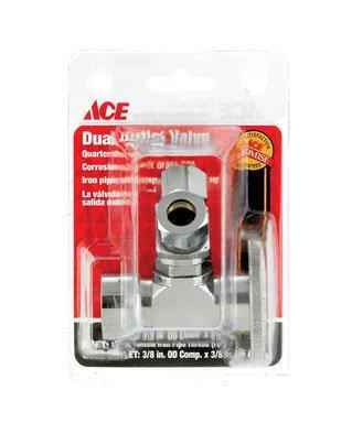 Ace FIP Compression Brass Dual Shut-Off Valve