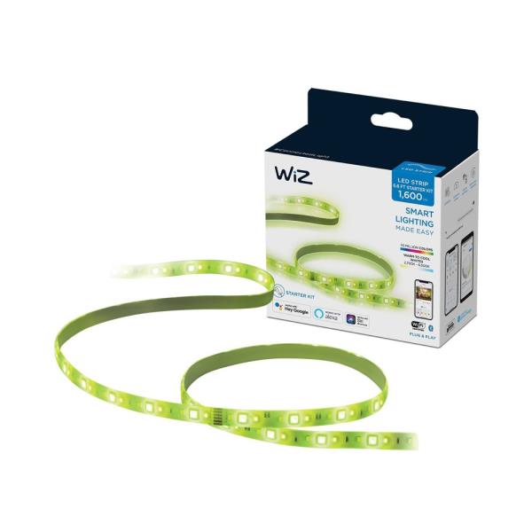 WiZ Connected 6ft Smart Wi-Fi LED White and Color Light Strip  16 Million Colors Dimmable Indoor Use