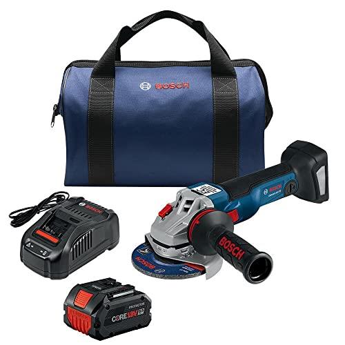 Bosch Brushless 5-in Angle Grinder Kit with (1) 18 V 8.0 Ah Battery GWS18V-10B14